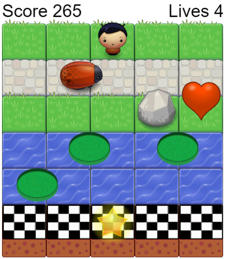 A screenshot showing the heart pick-up